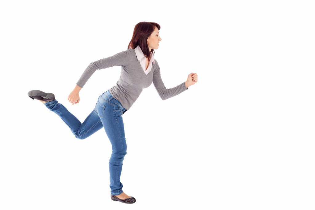 Mujer en Running Pose
 - Foto, Imagen