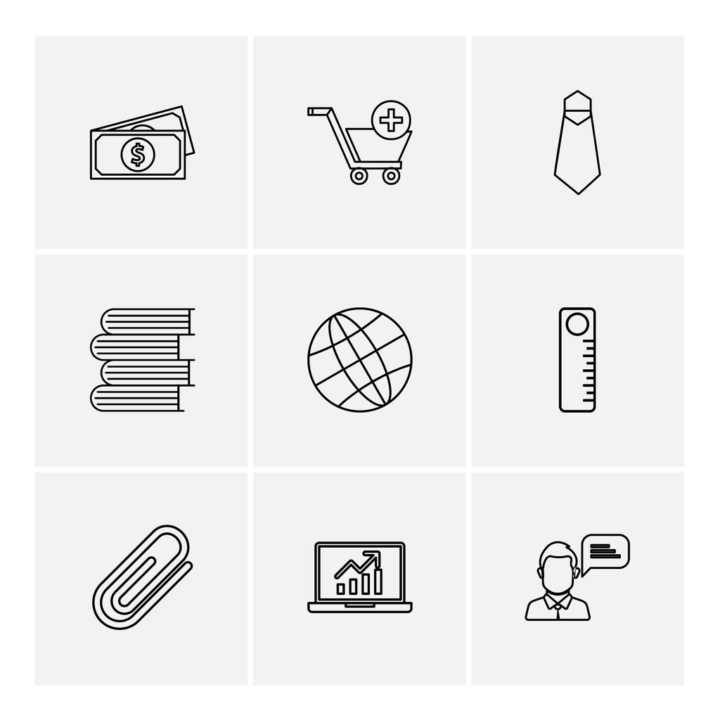 conjunto de iconos de negocio, ilustración de vectores  - Vector, Imagen