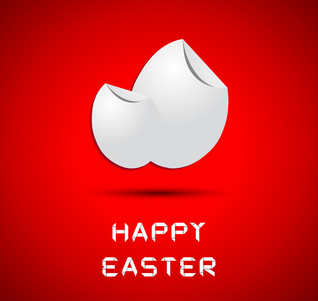 Origami happy easter card - Vector, Image