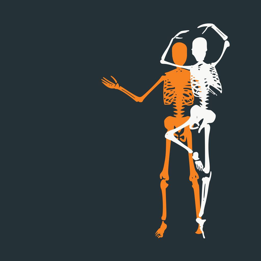 Skelett von Halloween-Menschen - Vektor, Bild
