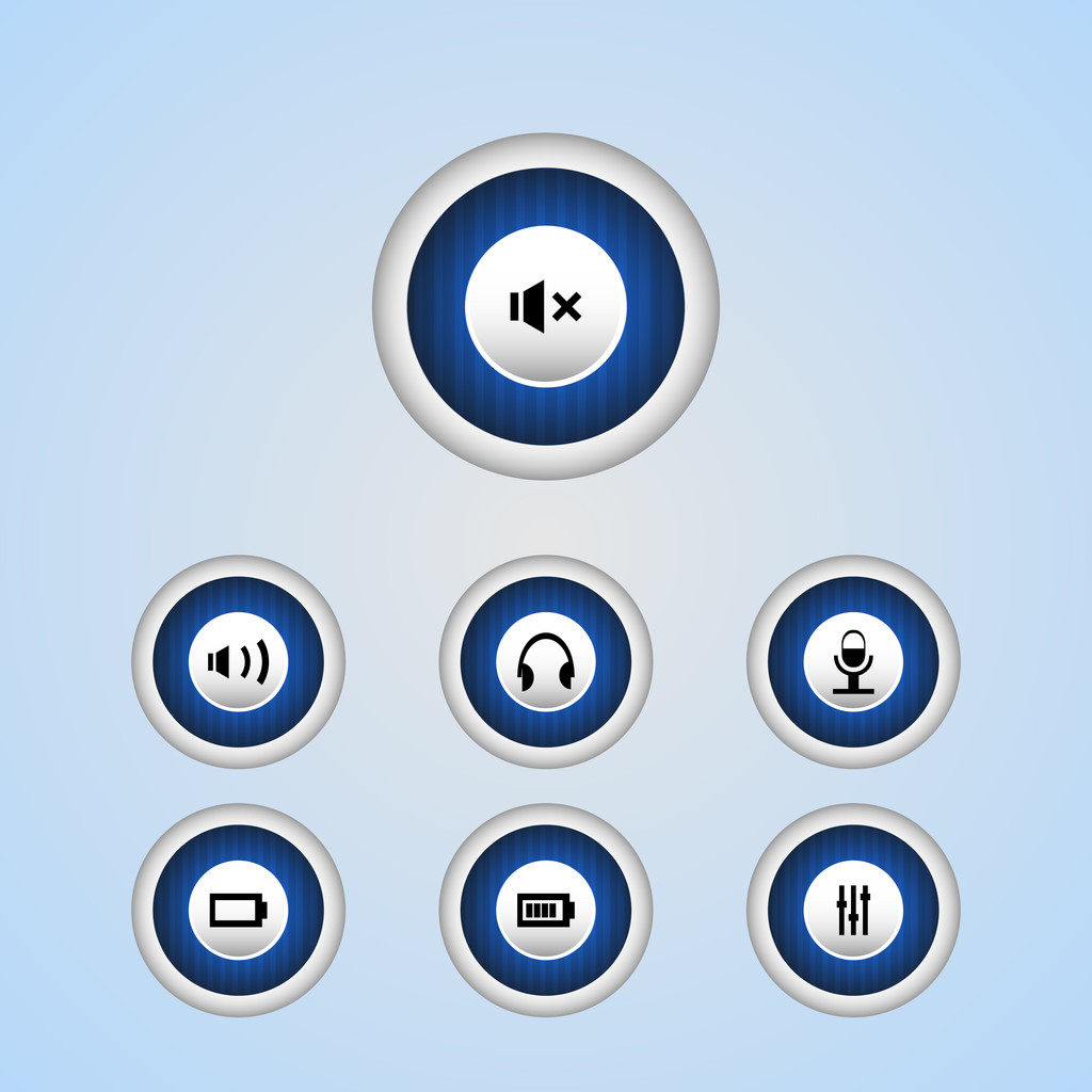 Vector media player buttons - Vector, Image