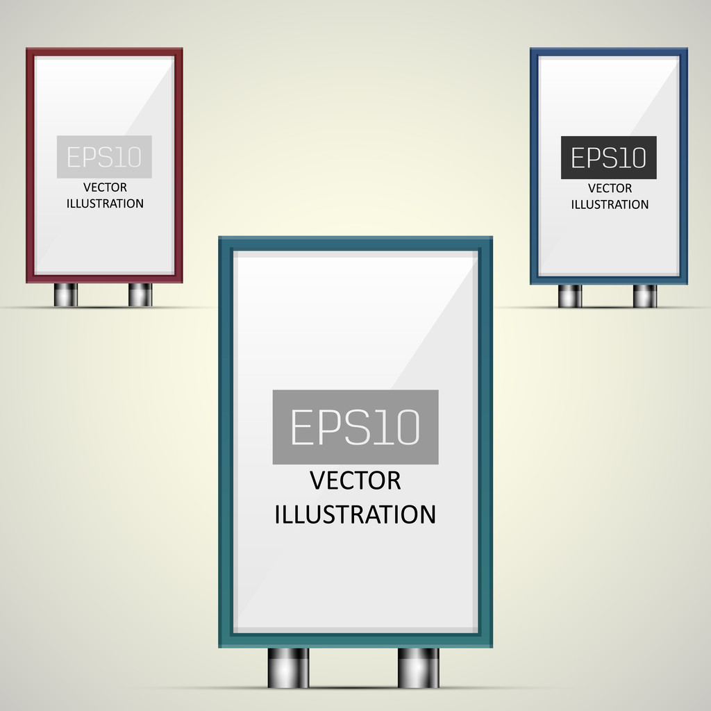vectorillustratie van reclameborden - Vector, afbeelding