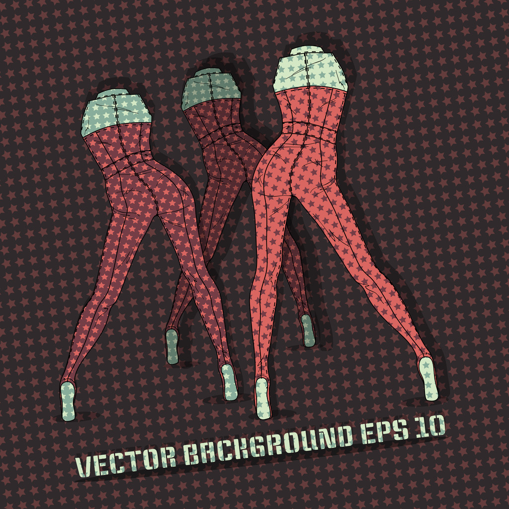 Vector háttér, női lábak. - Vektor, kép