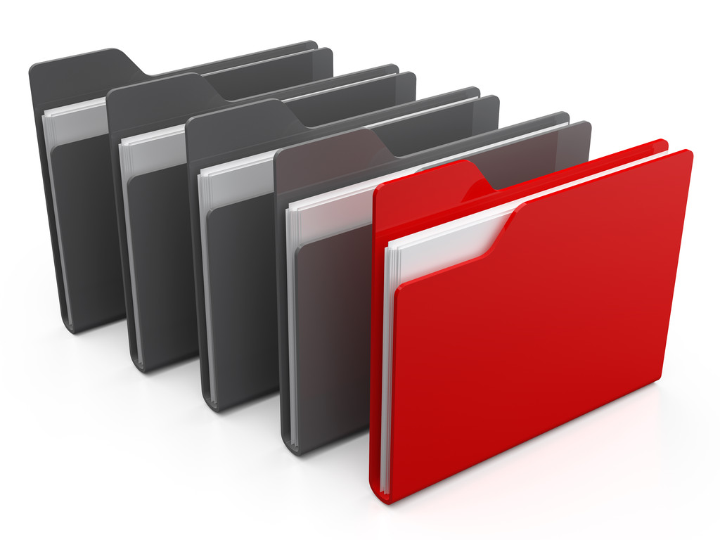 Row of folders and files. - Photo, Image
