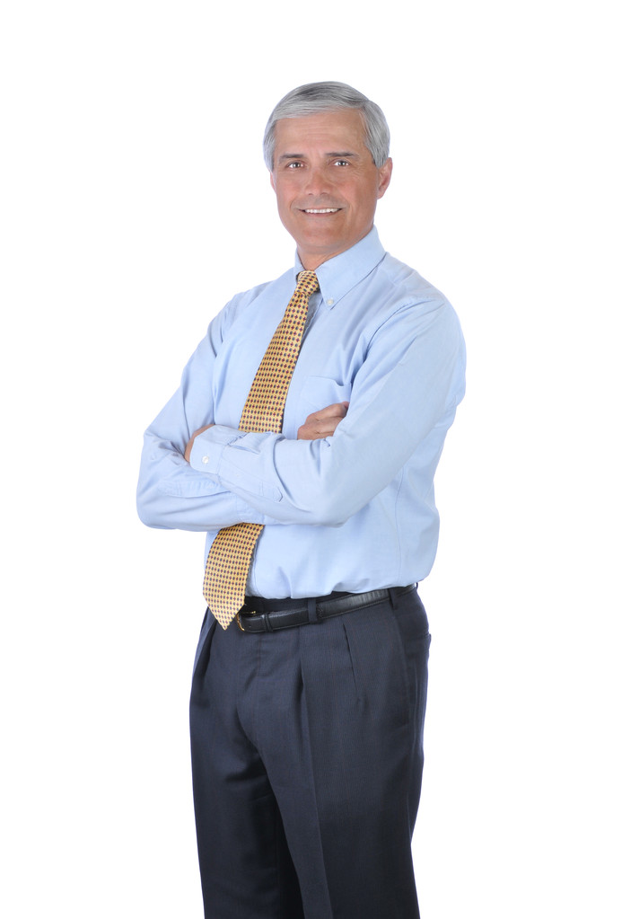 Standing Businessman with arms crossed - Photo, Image