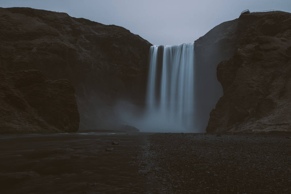 Skogafoss in his smooth beauty - Photo, Image