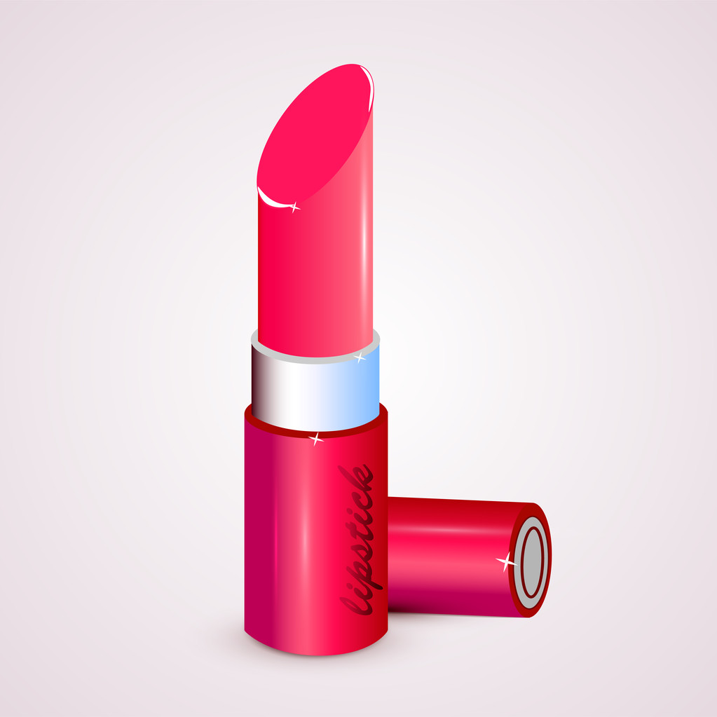 Illustration vectorielle vectorielle rouge à lèvres rose
  - Vecteur, image