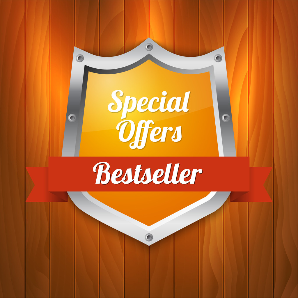 vektorové prodej popisek. speciální nabídky. bestseller - Vektor, obrázek