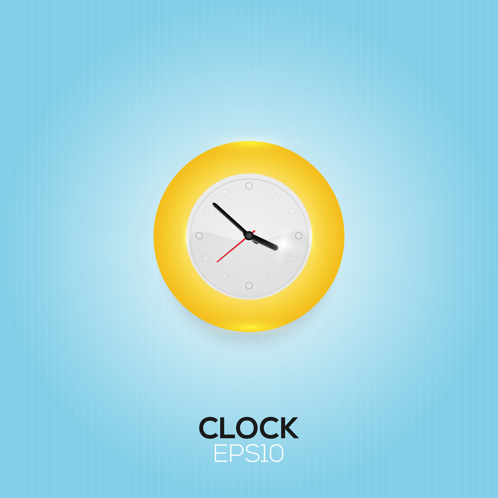 Horloge vectorielle sur fond bleu
 - Vecteur, image