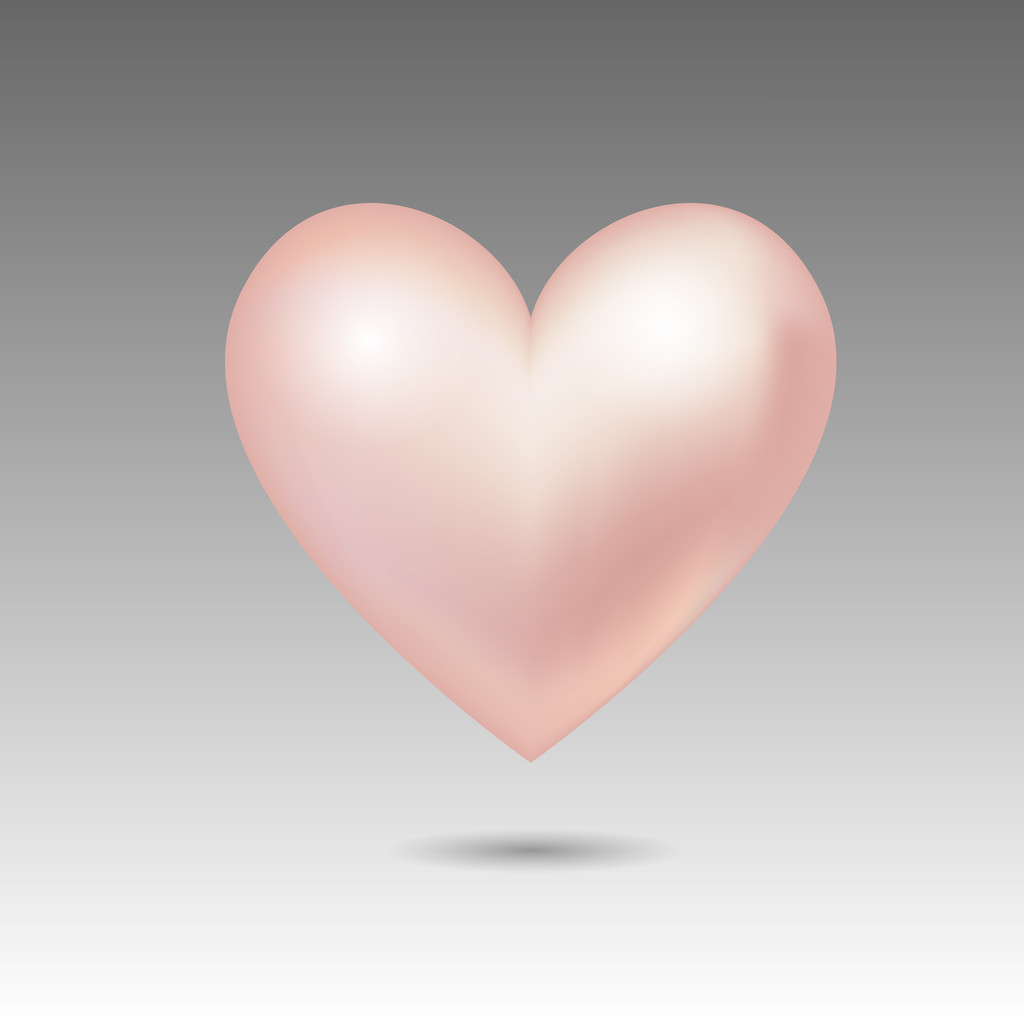 vector roze glanzende hart - Vector, afbeelding