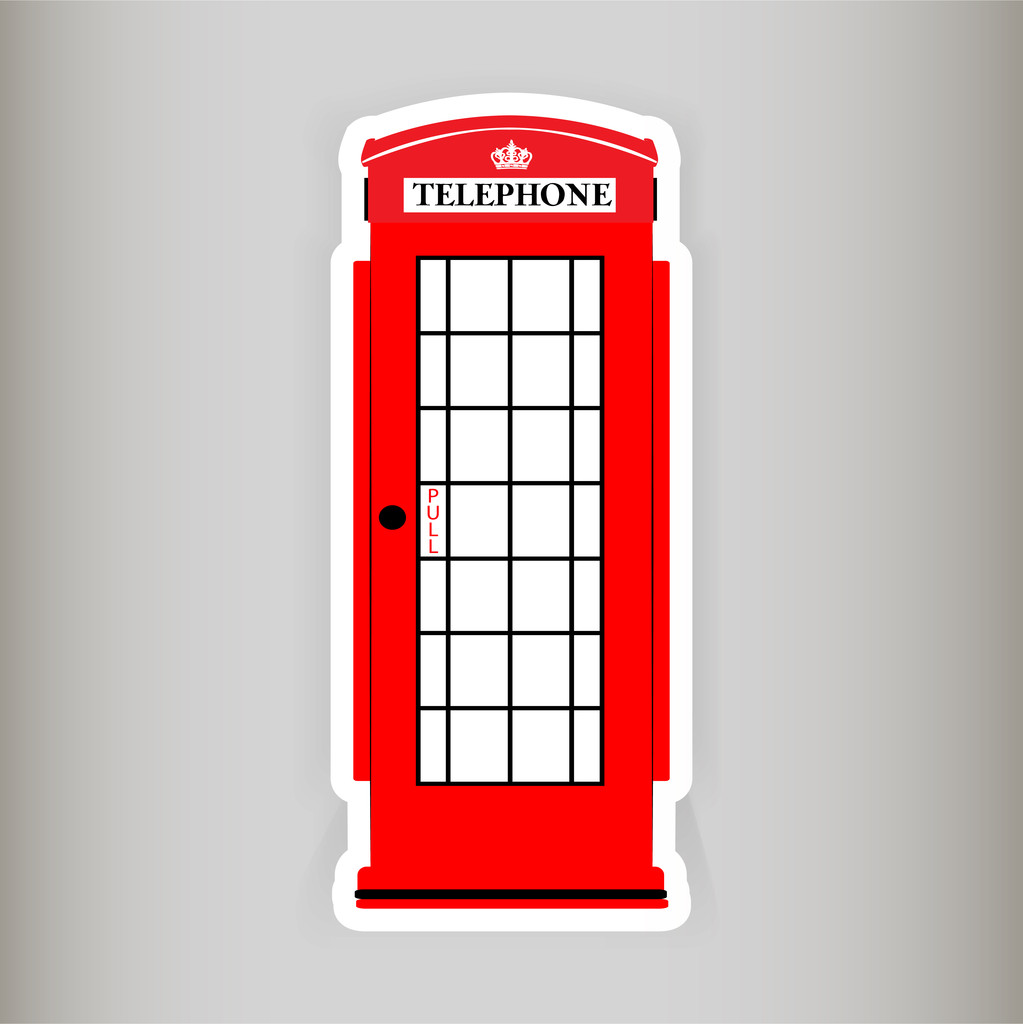 Телефонна будка, Векторні ілюстрації
 - Вектор, зображення