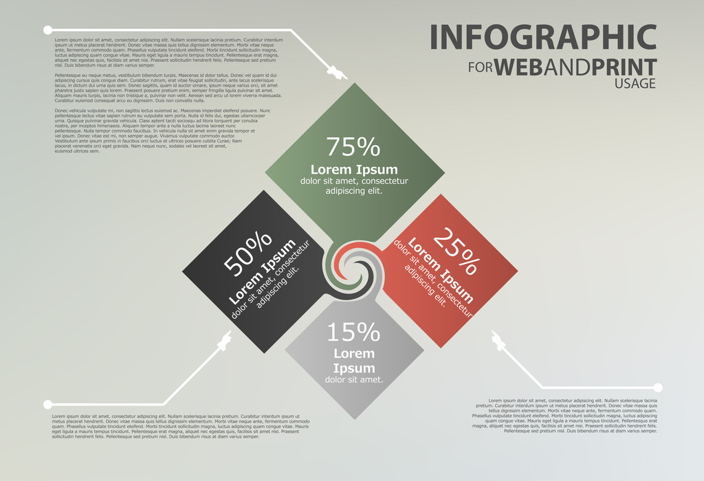 Infographic elemek a webes és a nyomtatási használat - Vektor, kép