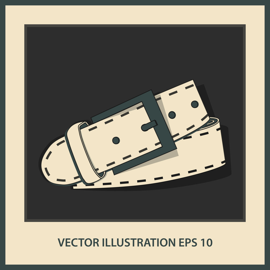 spirálový kožený pásek, vektor - Vektor, obrázek