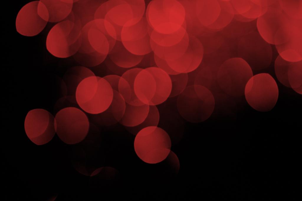 Red Festive Bokeh On Black Background Free Stock Photo and Image