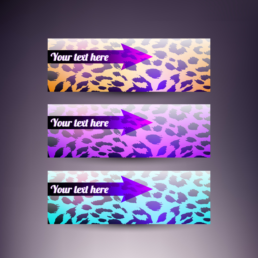 Set de banners de piel vectorial con flecha
 - Vector, Imagen