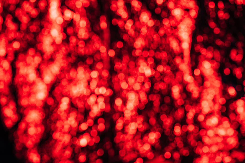 beautiful defocused red bokeh lights, abstract background  - Photo, Image
