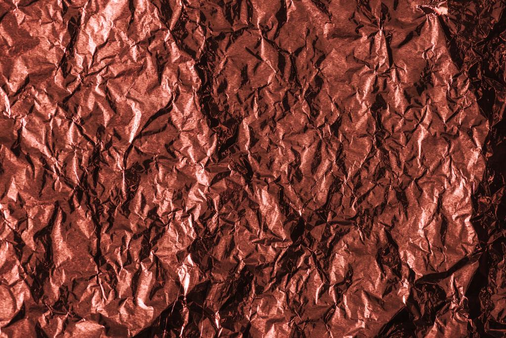 beautiful shiny abstract crumpled brown foil background - Photo, Image