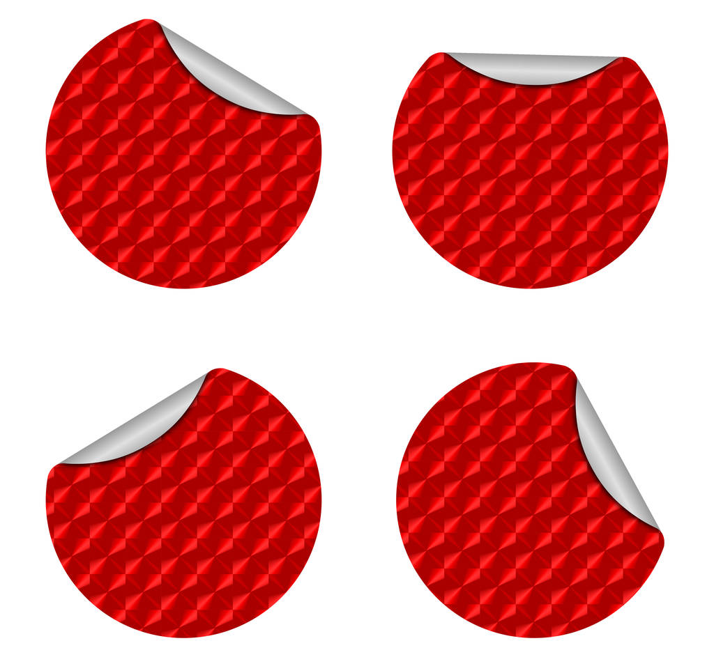 Letrero doblado reflectante rojo realista, conjunto
 - Foto, imagen