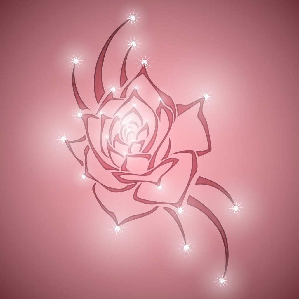 Vektor abstrakter Hintergrund mit rosa Rose - Vektor, Bild