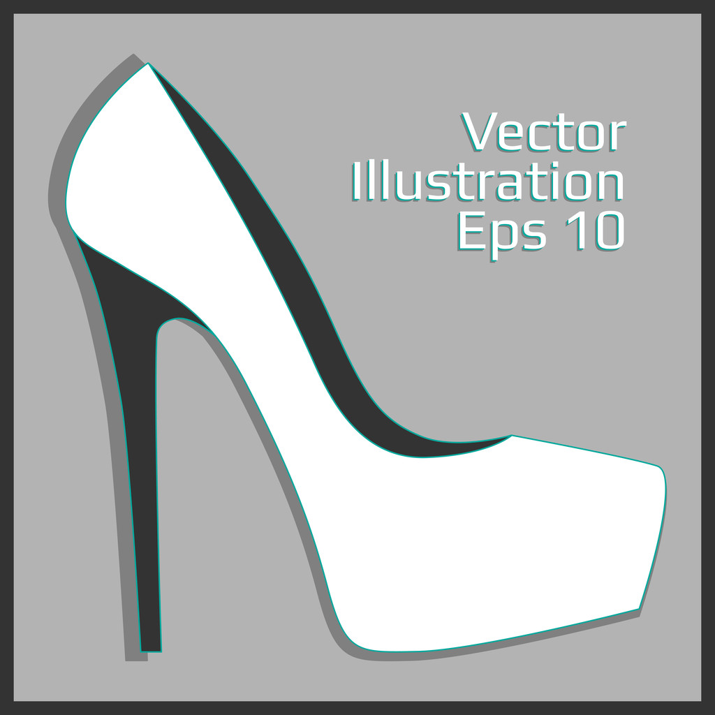 Damesschoenen mode, vector - Vector, afbeelding