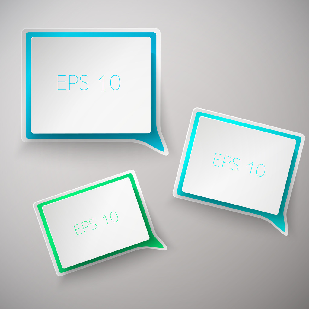 Set of banners with squares - Vector, Image