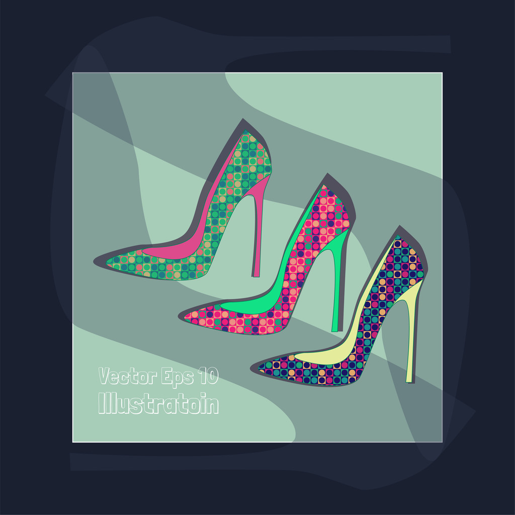 Moda zapatos de mujer, vector
 - Vector, imagen