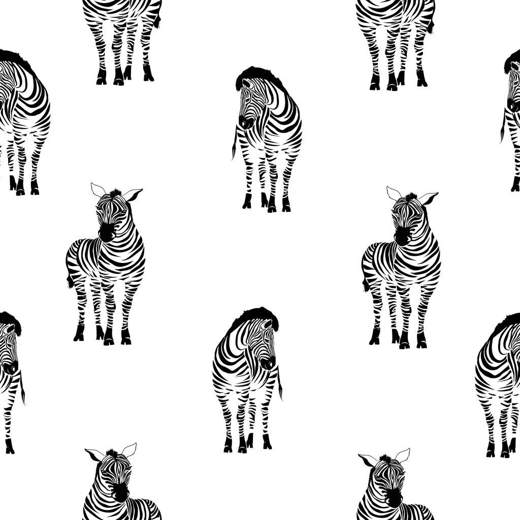 Zebra patroon, illustratie, dier. - Vector, afbeelding