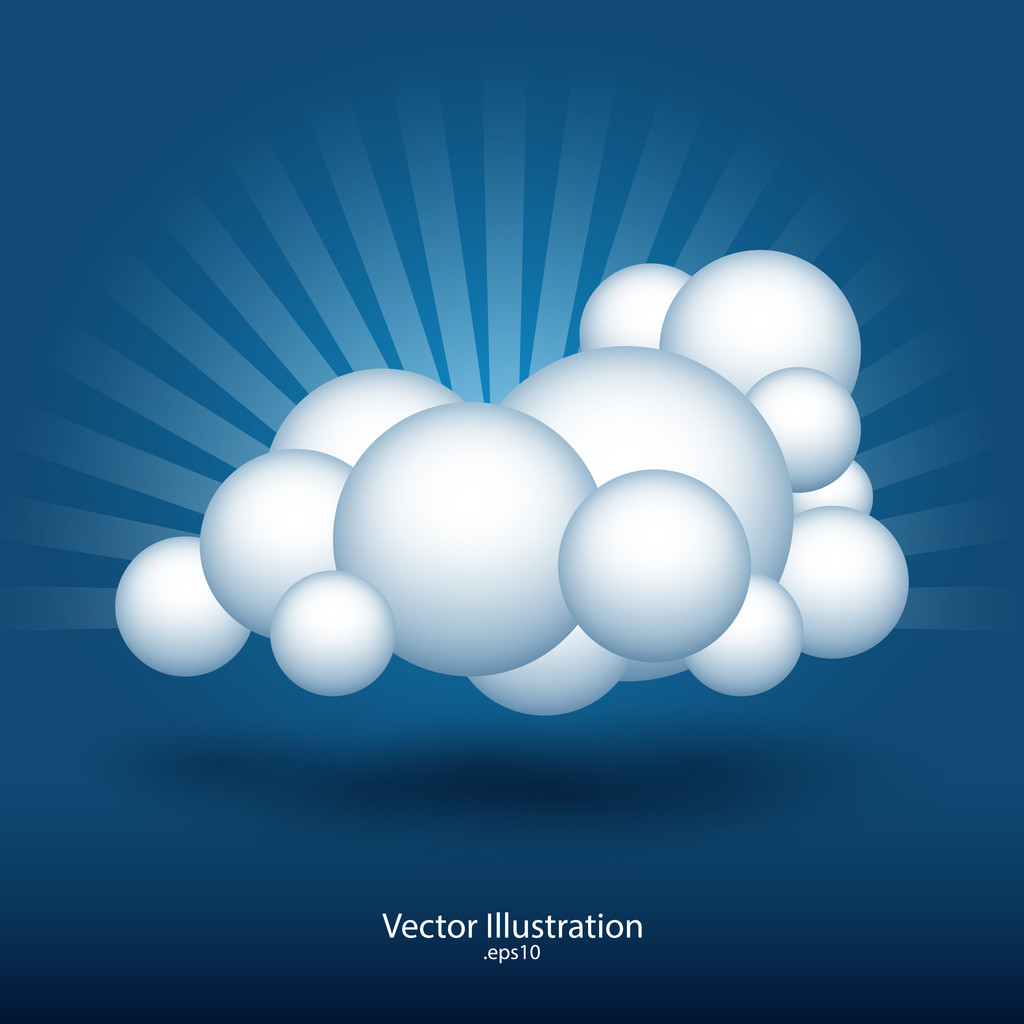 Ilustración abstracta del vector de nube
. - Vector, imagen