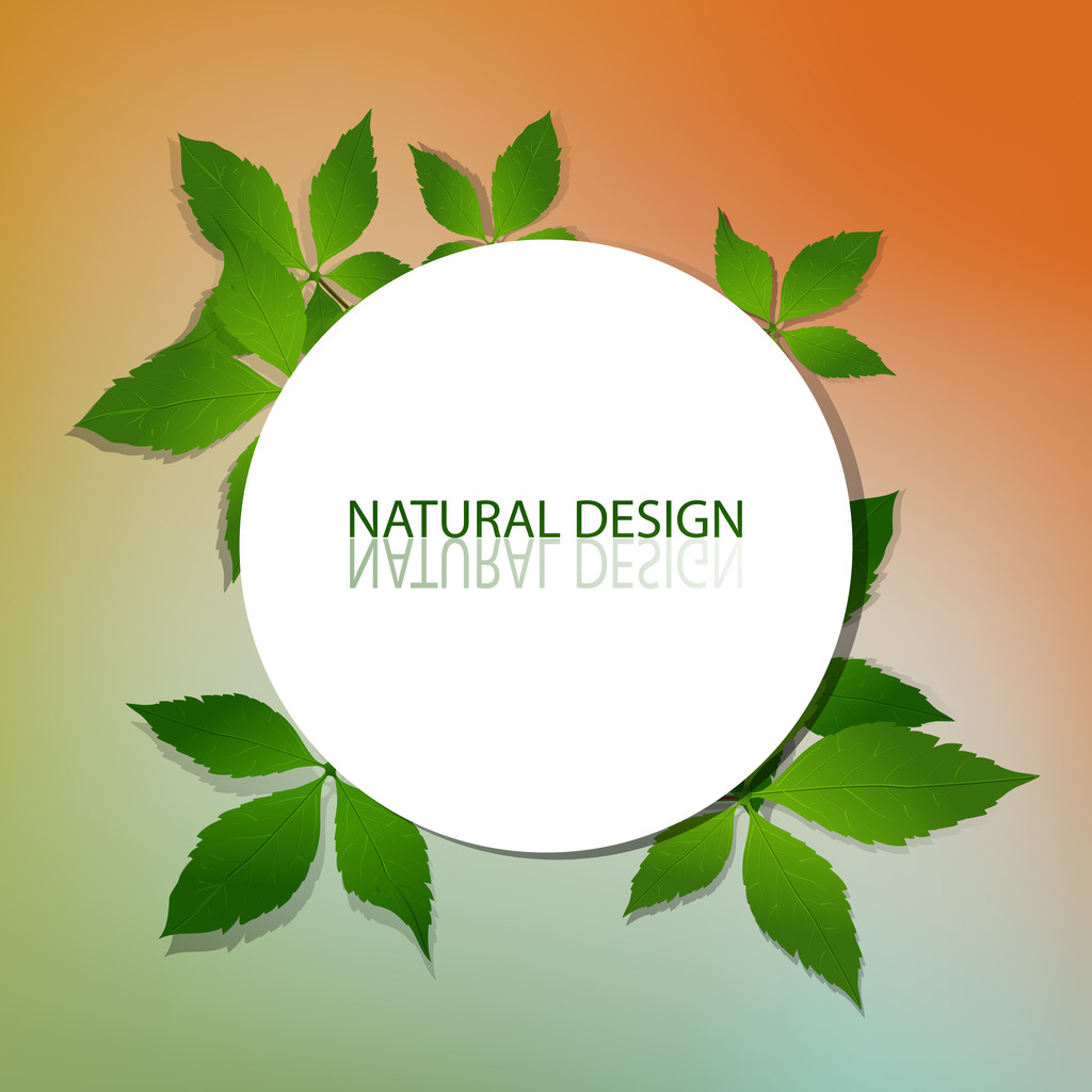 Marco de diseño natural vectorial
 - Vector, Imagen