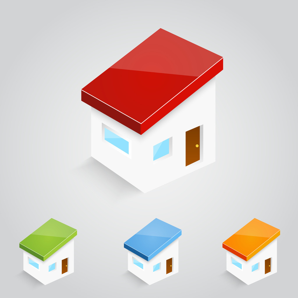Set of vector house icons - Vector, Image
