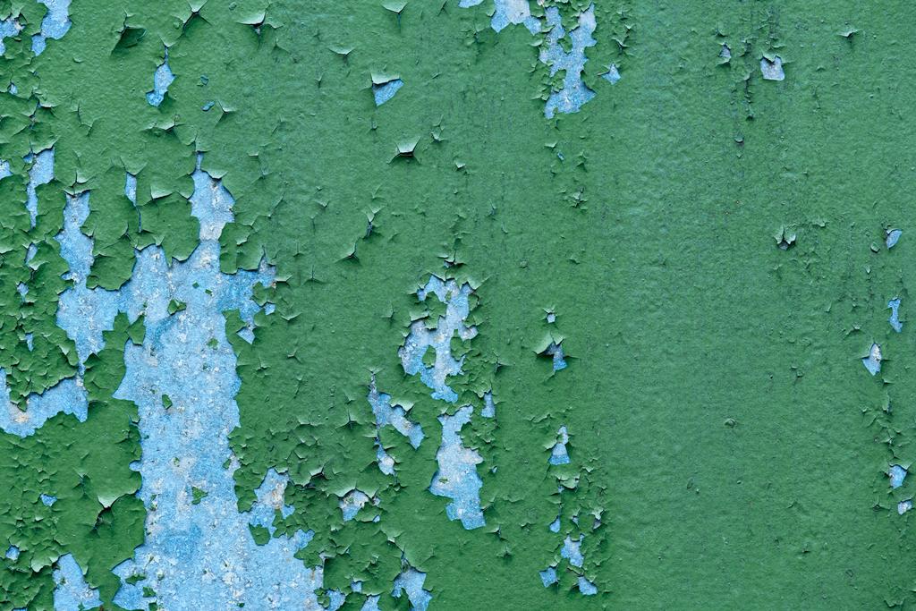 vista de cerca de la vieja superficie verde y azul como telón de fondo
 - Foto, Imagen