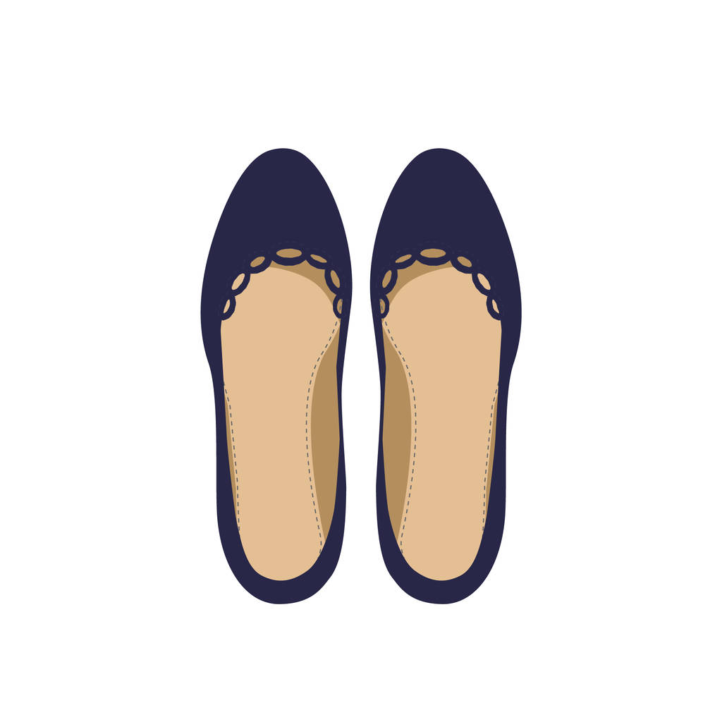 Fashion vector womens shoes. Image of a pair of female shoes on a white background. - Vector, Image