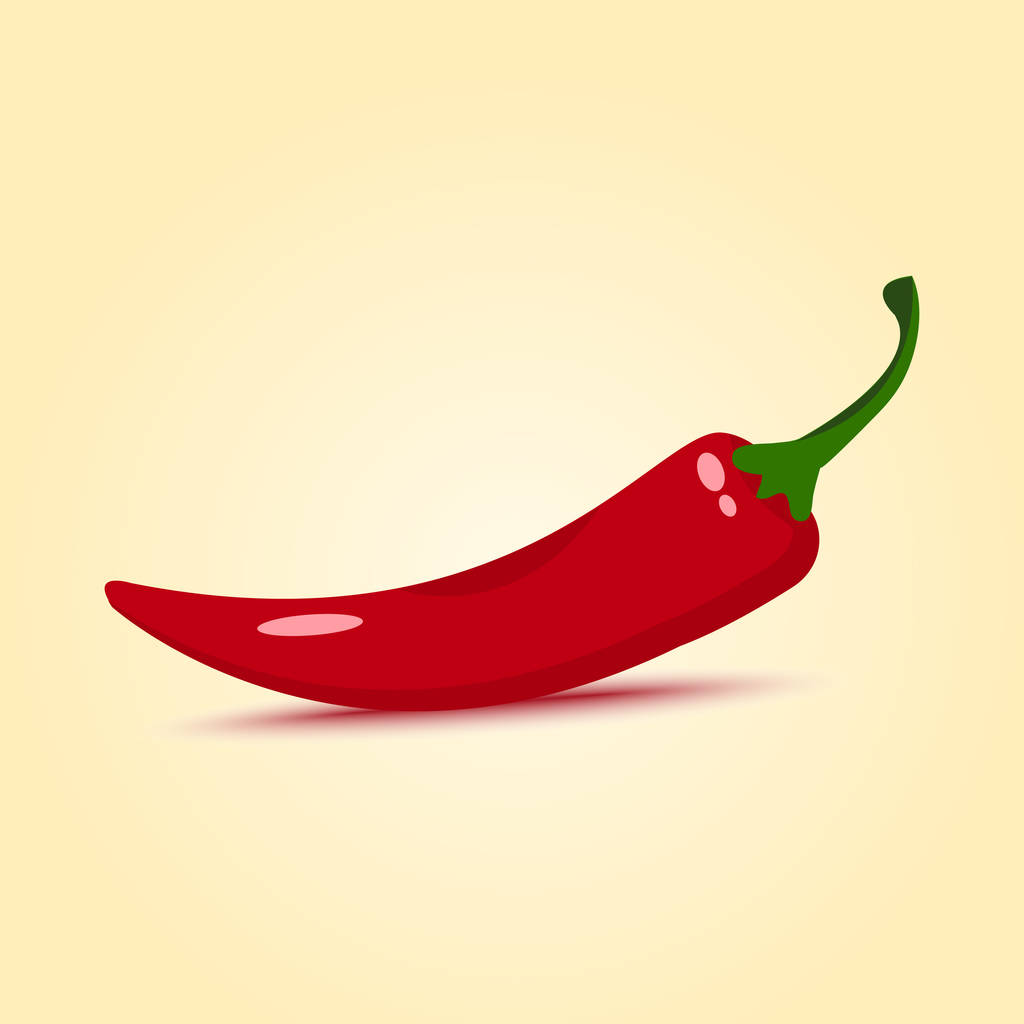 Red chilli pepper. Vector illustration - Vector, Image
