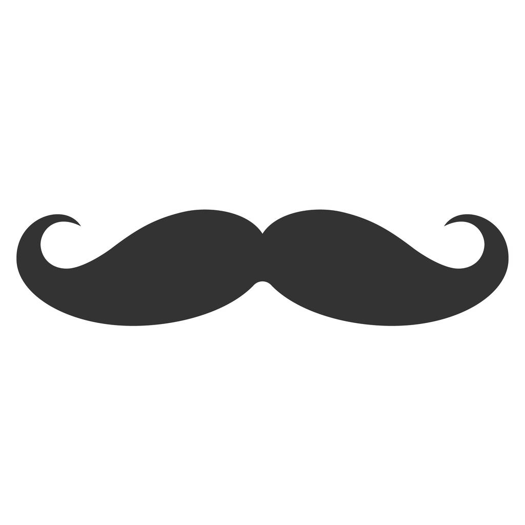 Ícone de bigode simples. Ilustração vetorial
 - Vetor, Imagem