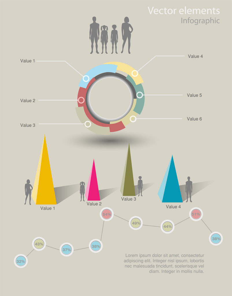 Infographic Vector Graphs and Elements. - Vector, Image
