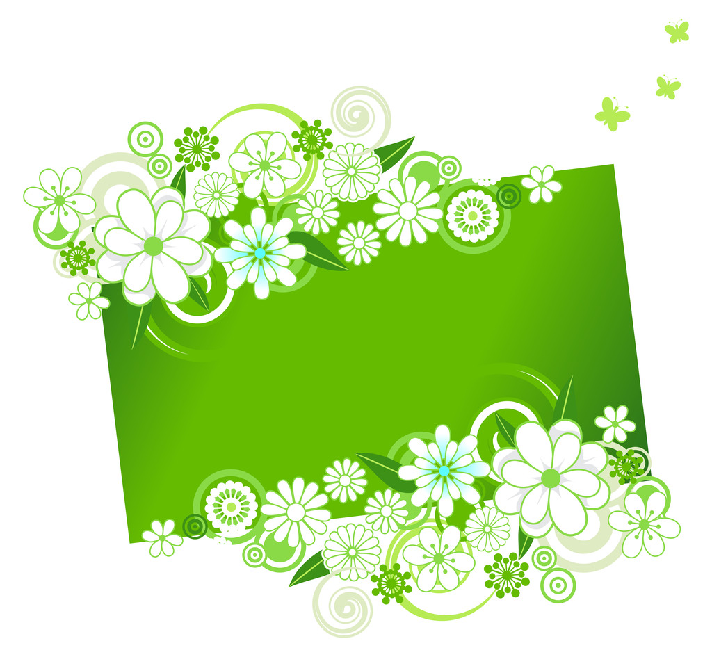 πράσινο λουλούδι banner - Διάνυσμα, εικόνα