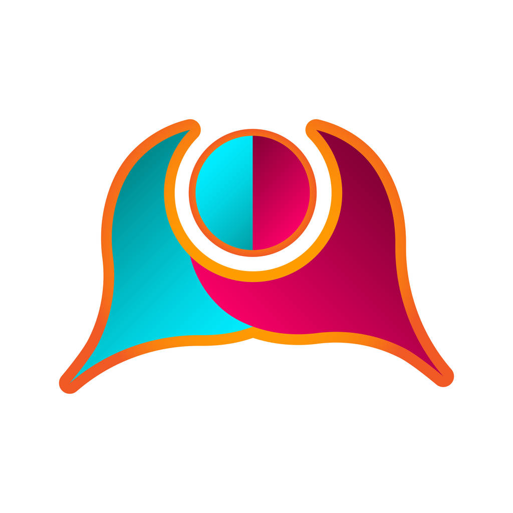 Изолированный логотип для совместной работы
 - Вектор,изображение