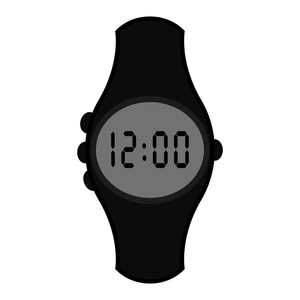 Geïsoleerde digitale horloge pictogram - Vector, afbeelding