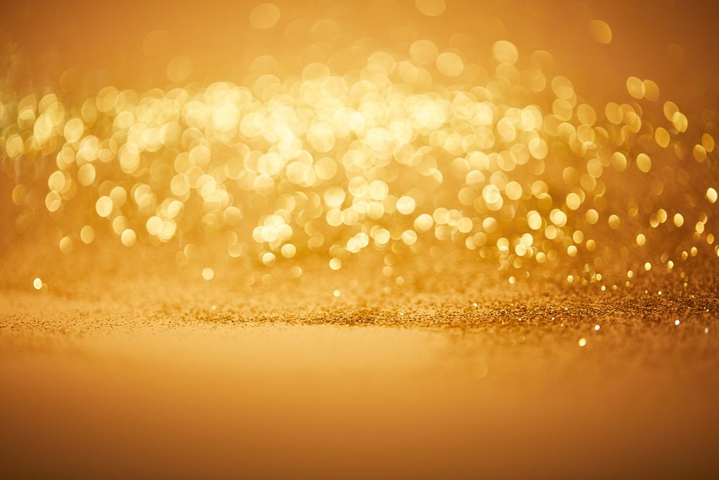 bokeh Kerstmis achtergrond met gouden Glitters - Foto, afbeelding