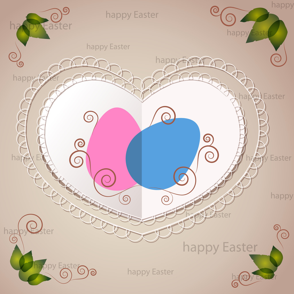 Tarjeta de felicitación de Pascua, diseño de vectores
 - Vector, Imagen