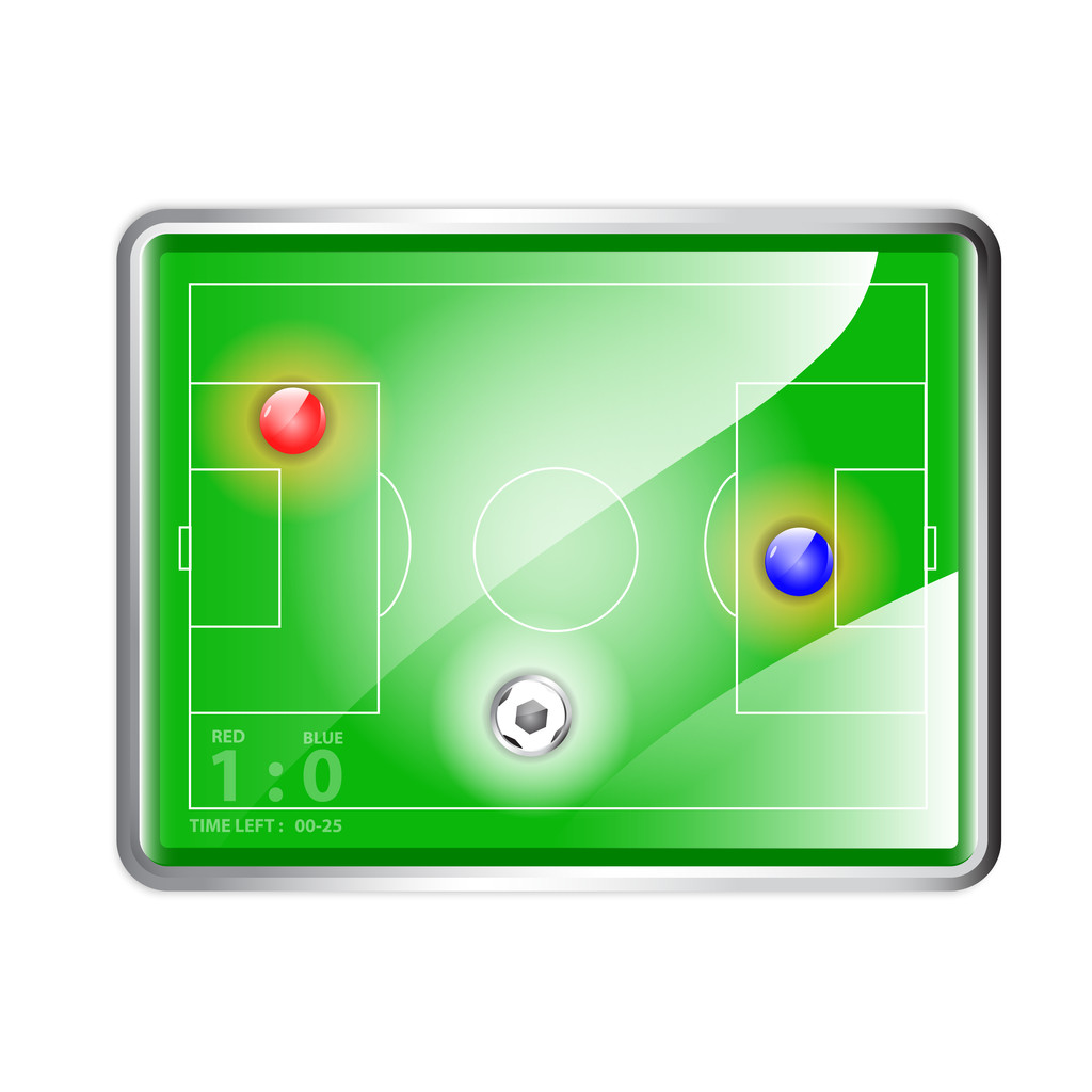 fotbal (fotbal) pole stadion s míčem, vektorové ilustrace - Vektor, obrázek