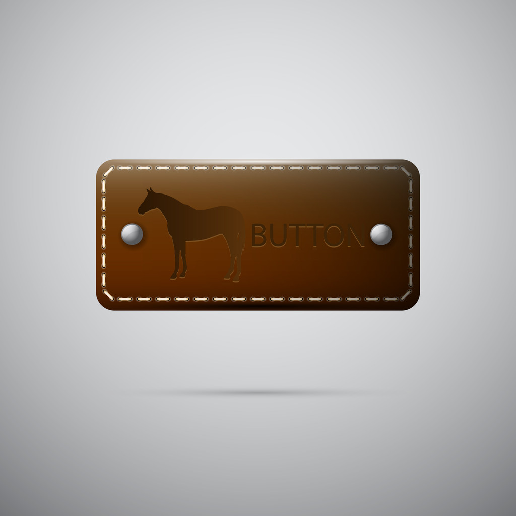 Vector leather button,  vector illustration  - Vector, Image