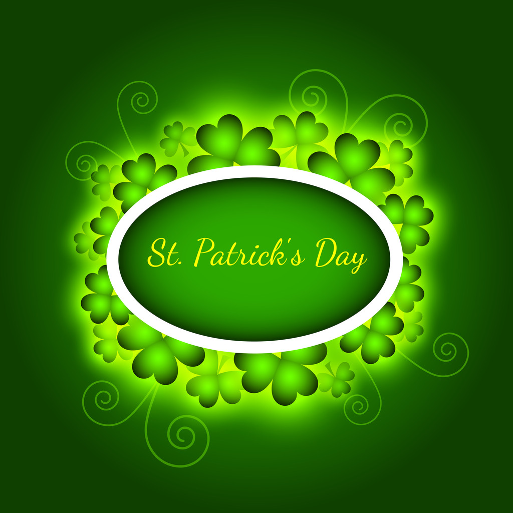 Üdvözlés kártya Szent Patrick napi vektoros illusztráció - Vektor, kép