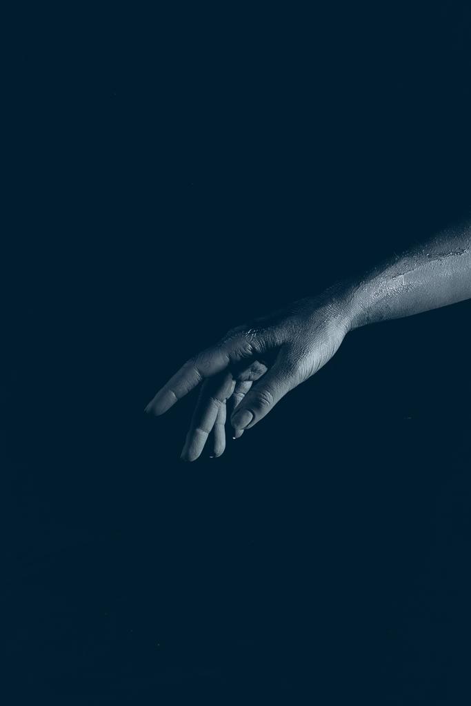 fekete démon kéz, elszigetelt fekete vágott megtekintése - Fotó, kép