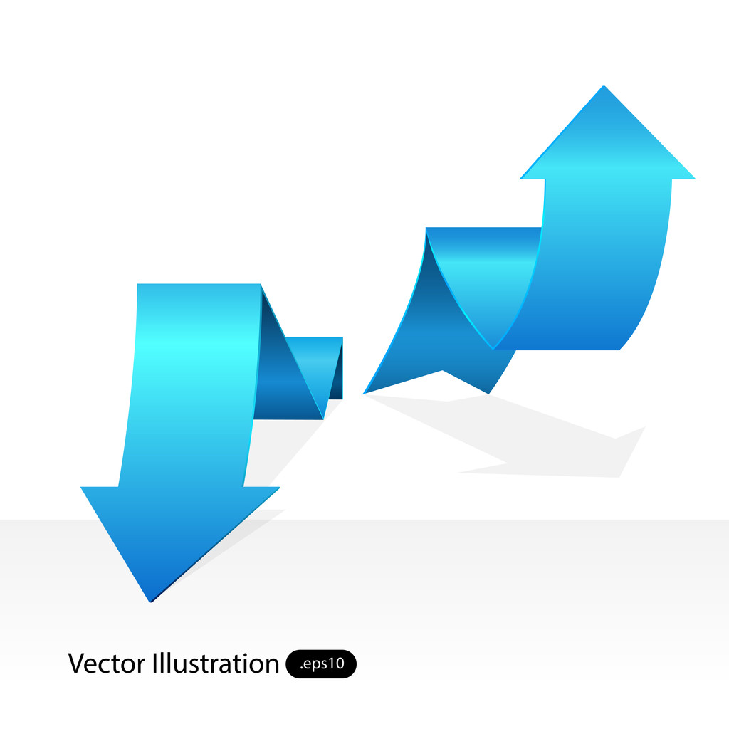 Vector mavi ok etiketleri - Vektör, Görsel