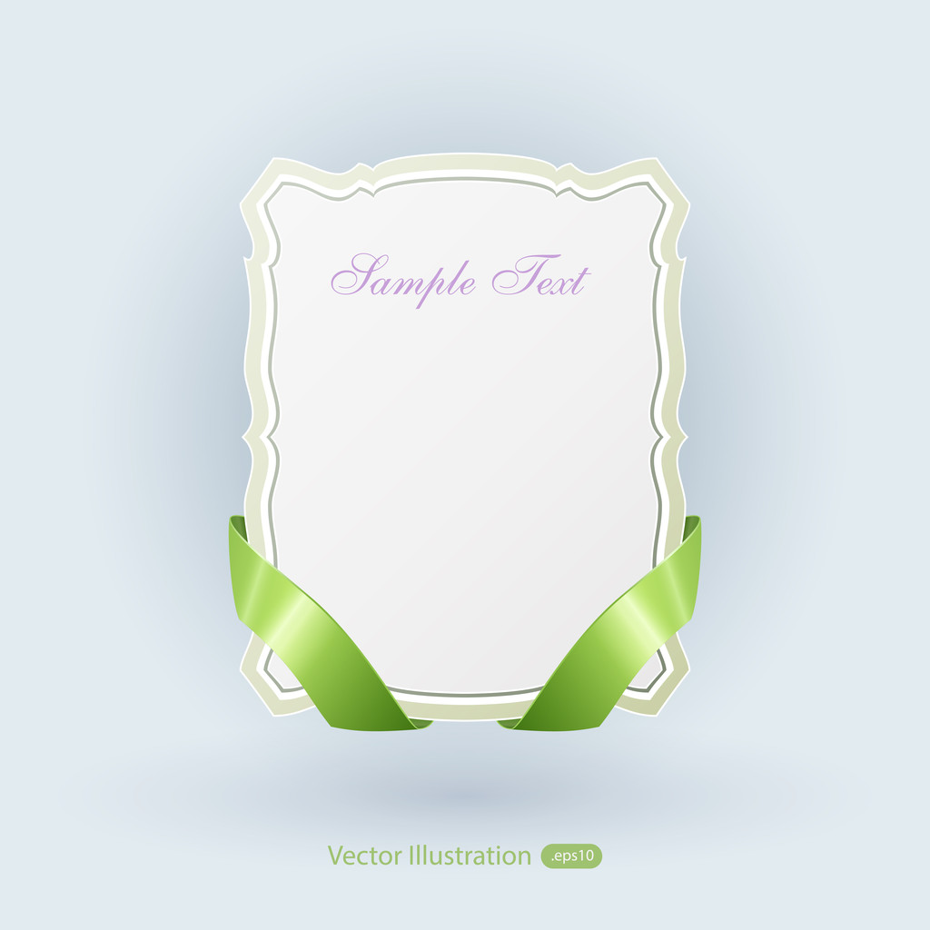 Banner with ribbon. Vector - Vector, Image