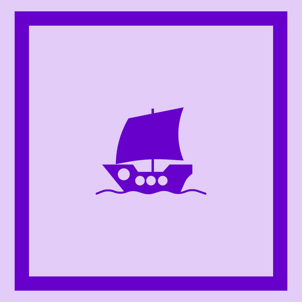човен плоский значок, Векторна ілюстрація
  - Вектор, зображення