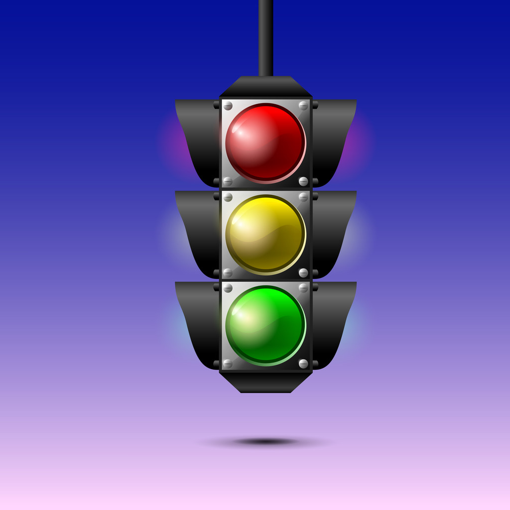 Luzes de trânsito, ilustração vetorial
  - Vetor, Imagem