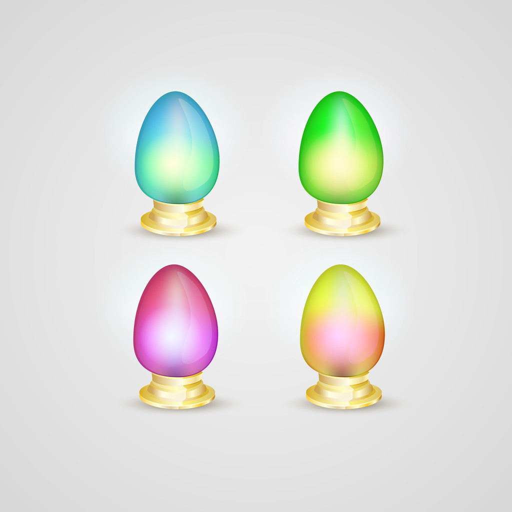 Conjunto de vectores huevos de Pascua - Vector, imagen