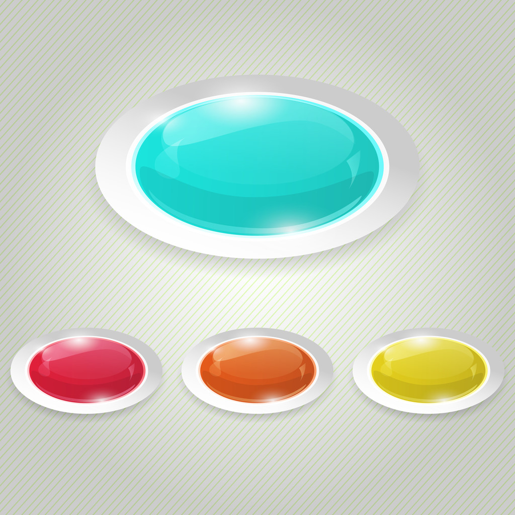 Vector glossy buttons vector illustration  - Vector, Image